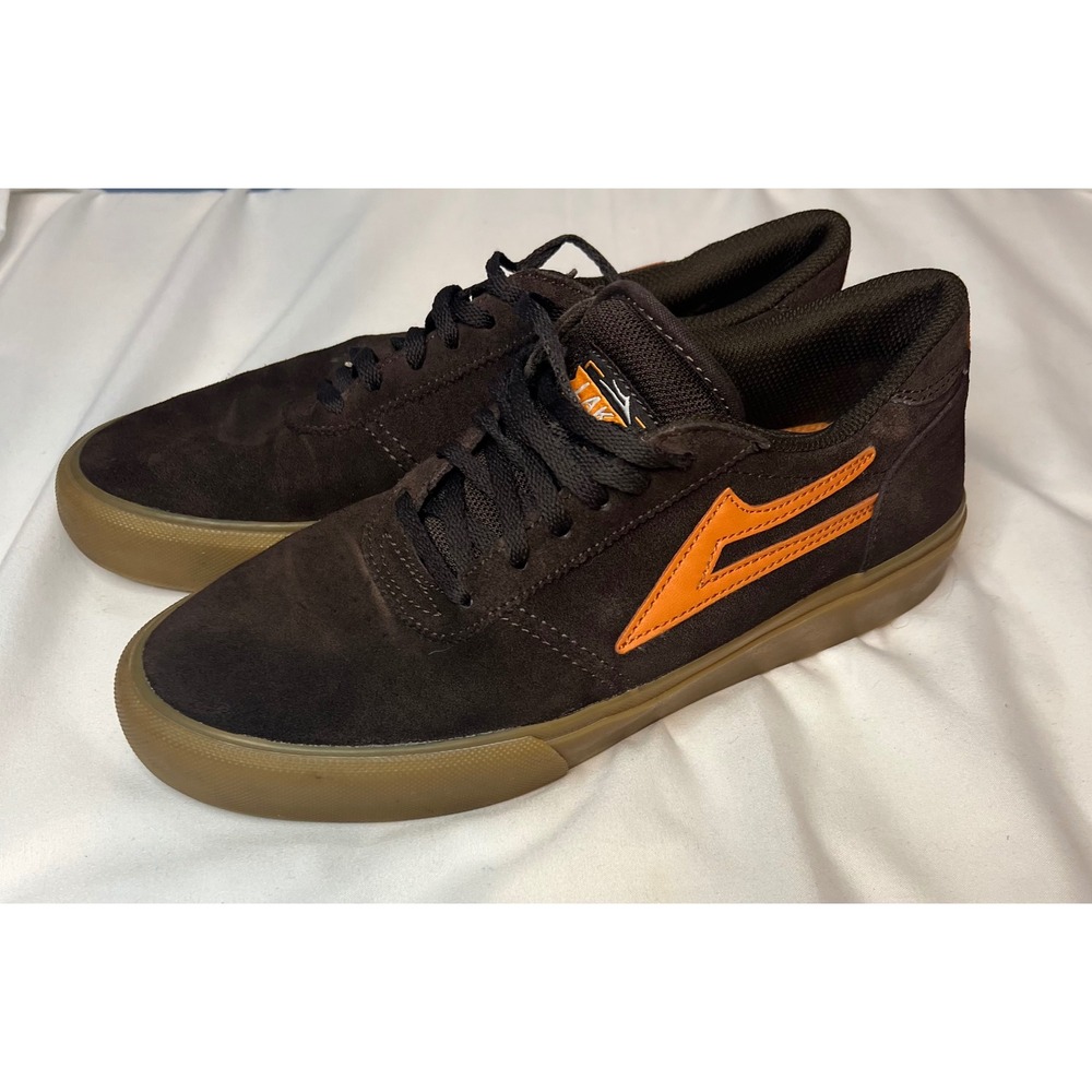 Lakai Manchester Y2K Skate Shoes Brown Orange Suede Men's Size 7 EU 40